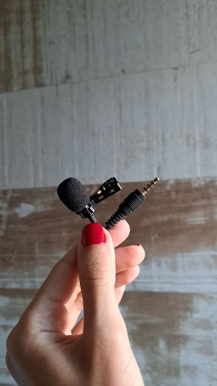 Microfone de Lapela P2 TRRS com Fio - Foto 2