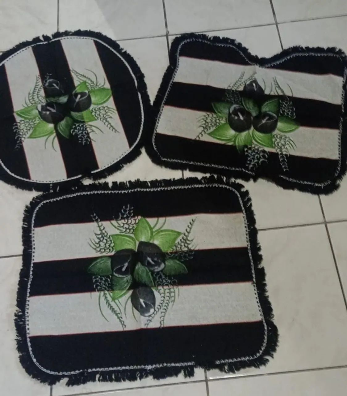 Kit tapete para banheiro 