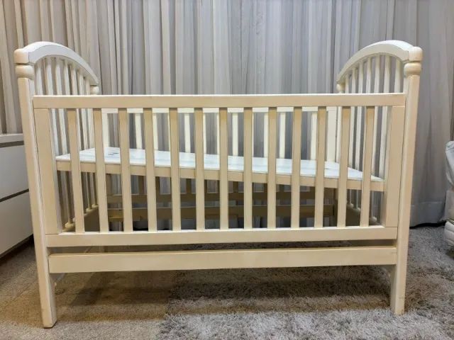 Berço Americano Clássico Premium em Madeira Maciça | Laca Branca | 150x77 | Ótimo Estado - Foto 6