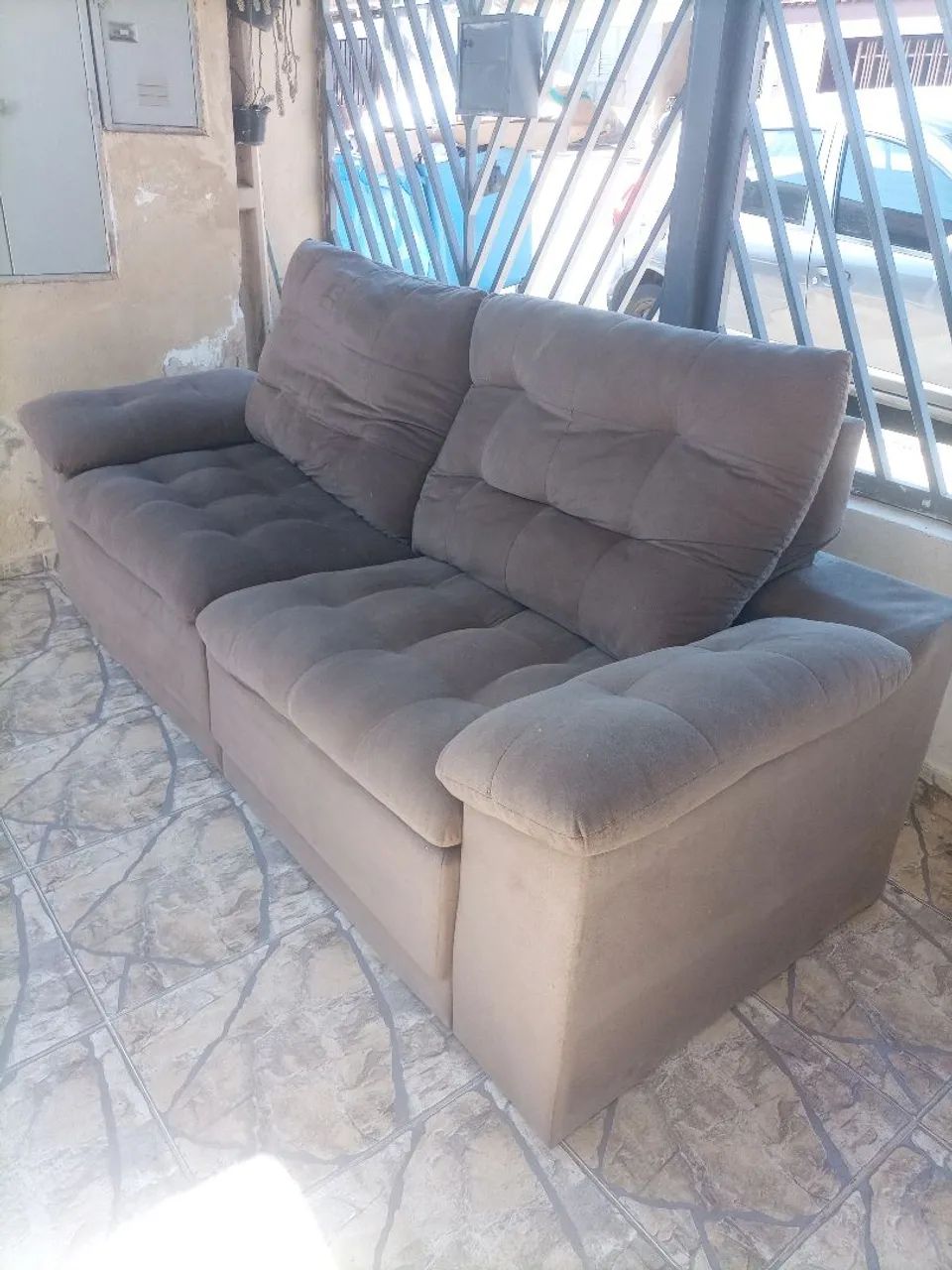 Sofá retratil suede