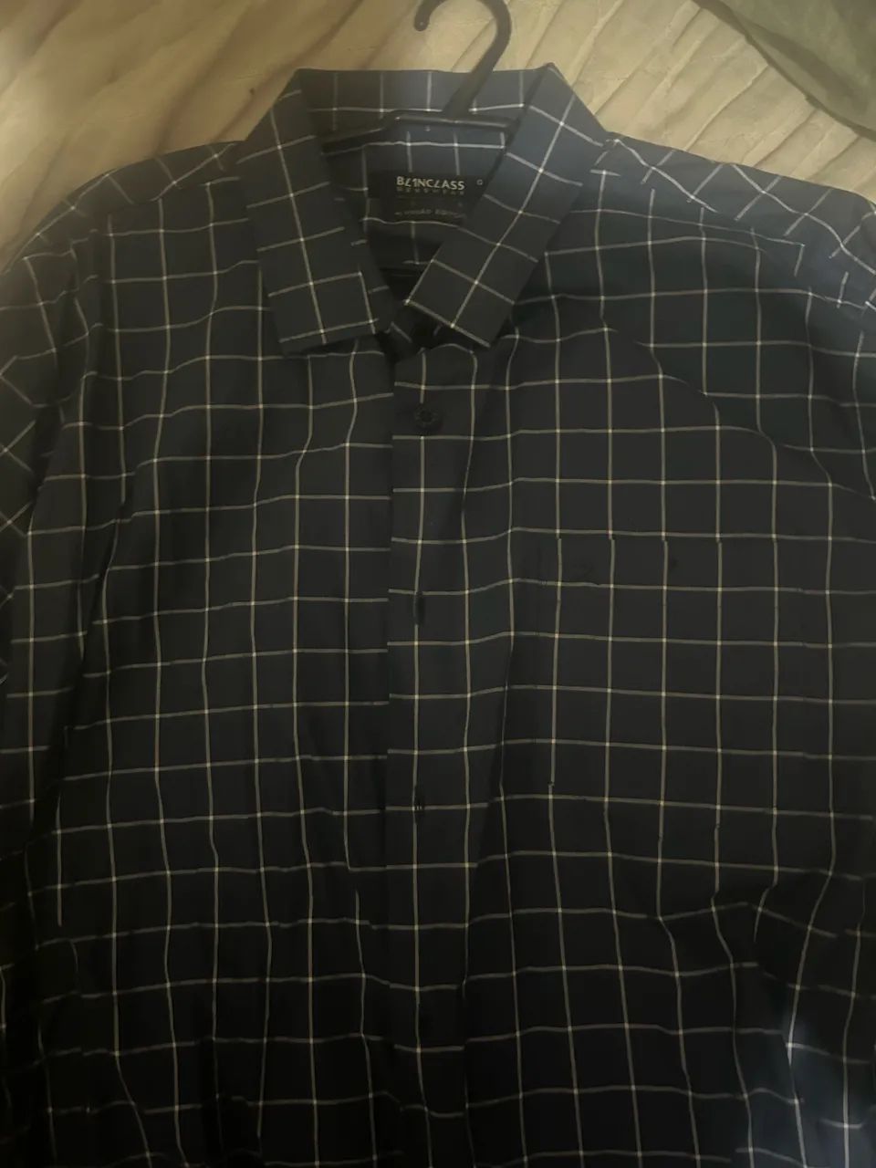 camisa manga longa, blinclass. em algodão egípcio. Nova. - Foto 5