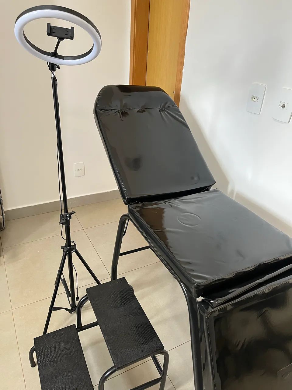 Kit Estética Completo: Maca, Escada de 2 Degraus e Ring Light - Foto 2