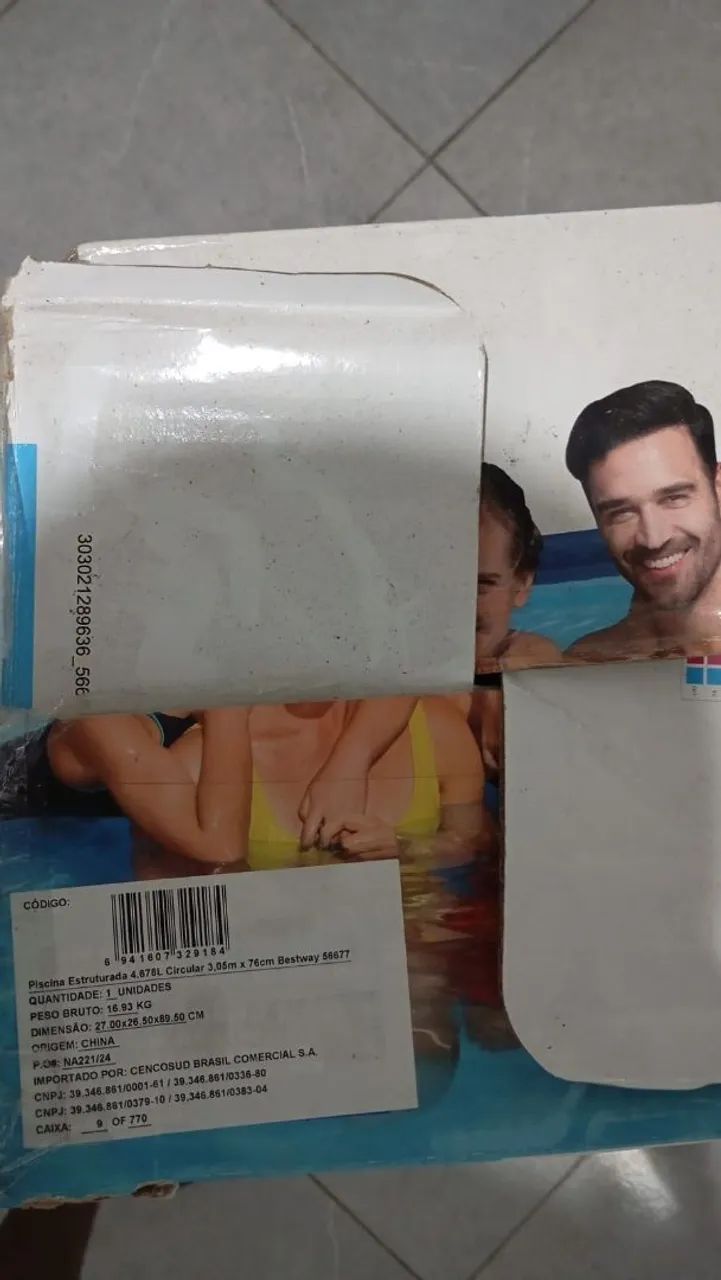 Piscina usada apenas uma vez 
