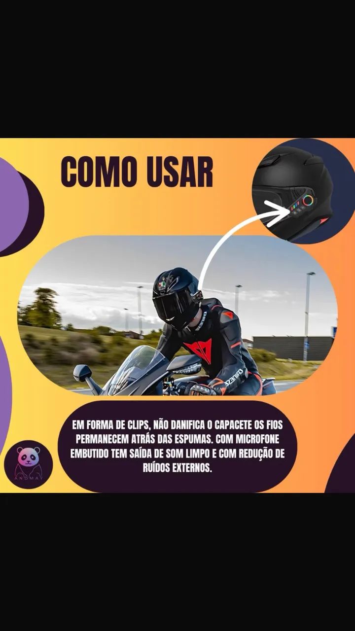 Fone bluetooth para capacete - Foto 5