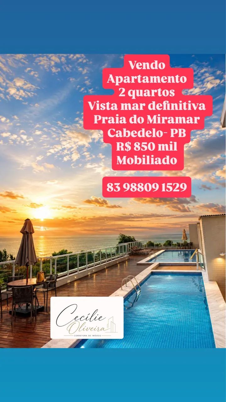 Apt. 2 quartos- vista mar definitiva- Cabedelo