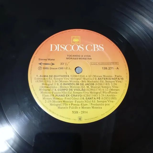 LP Vinil Moraes Moreira - Tocando a Vida (1985) - Foto 2
