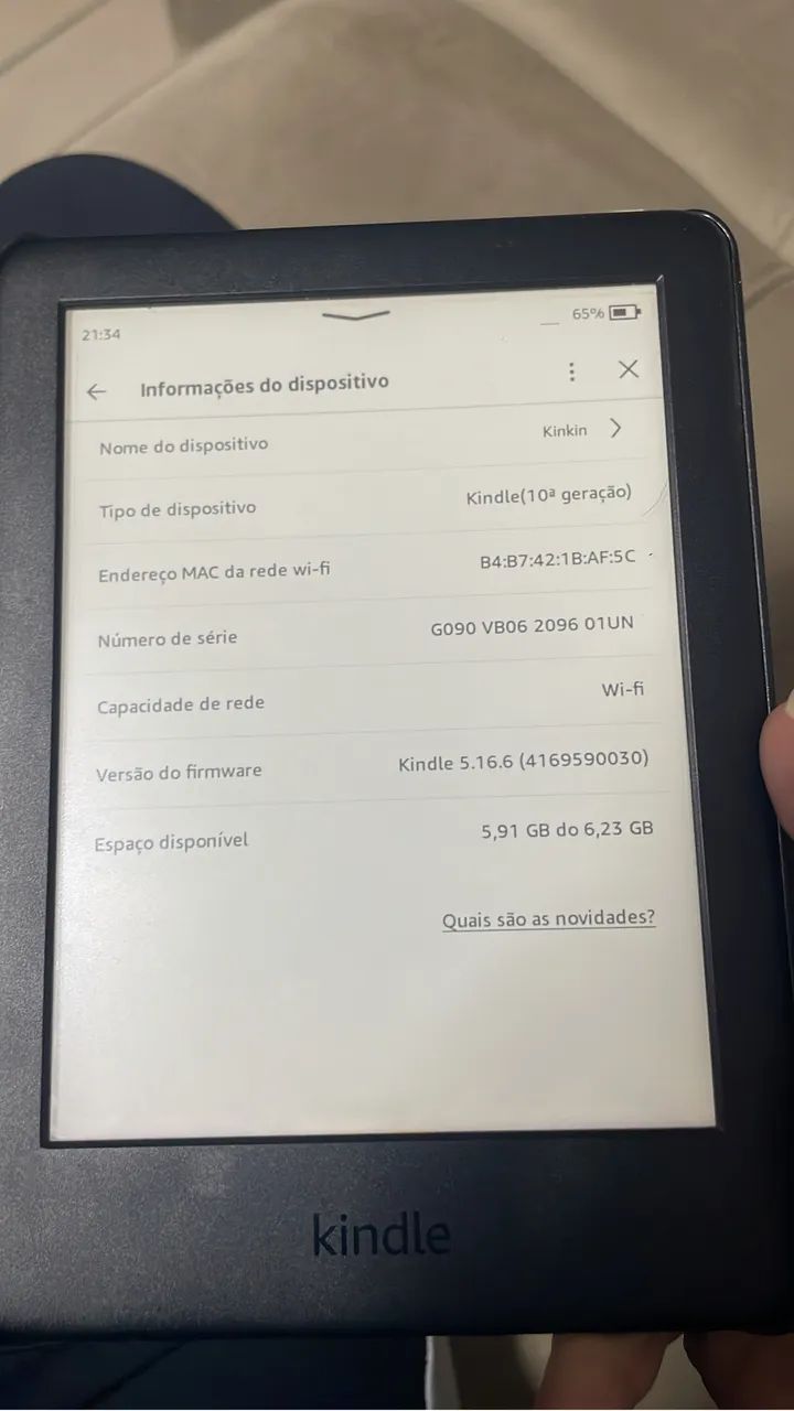 Kindle 10° Geração + película + capinha  - Foto 5