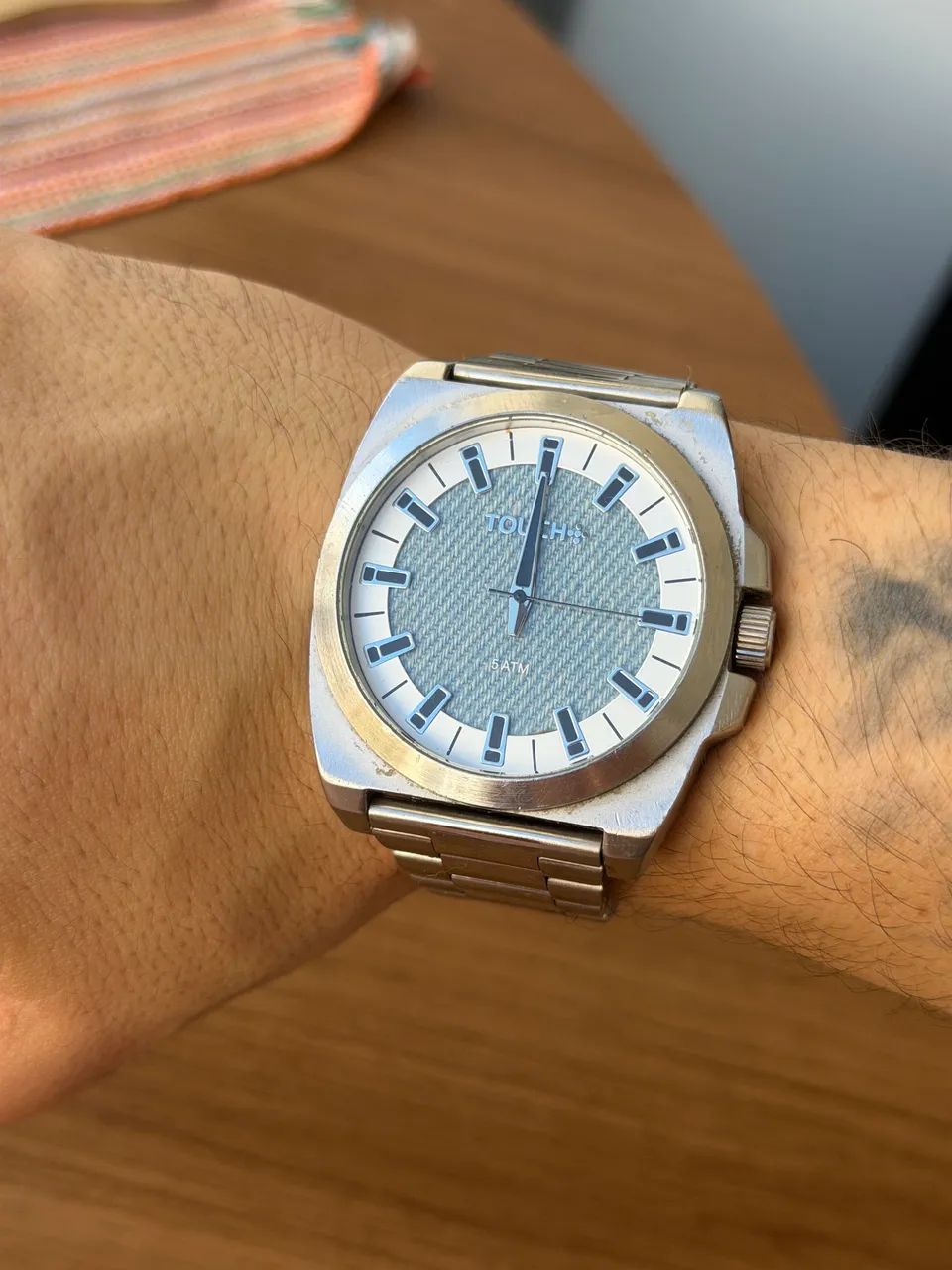 Relógio Touch (technos) 42mm grande veste 44-45