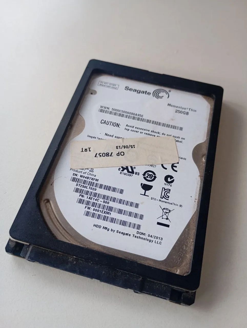 HD Seagate Notebook 250 gb