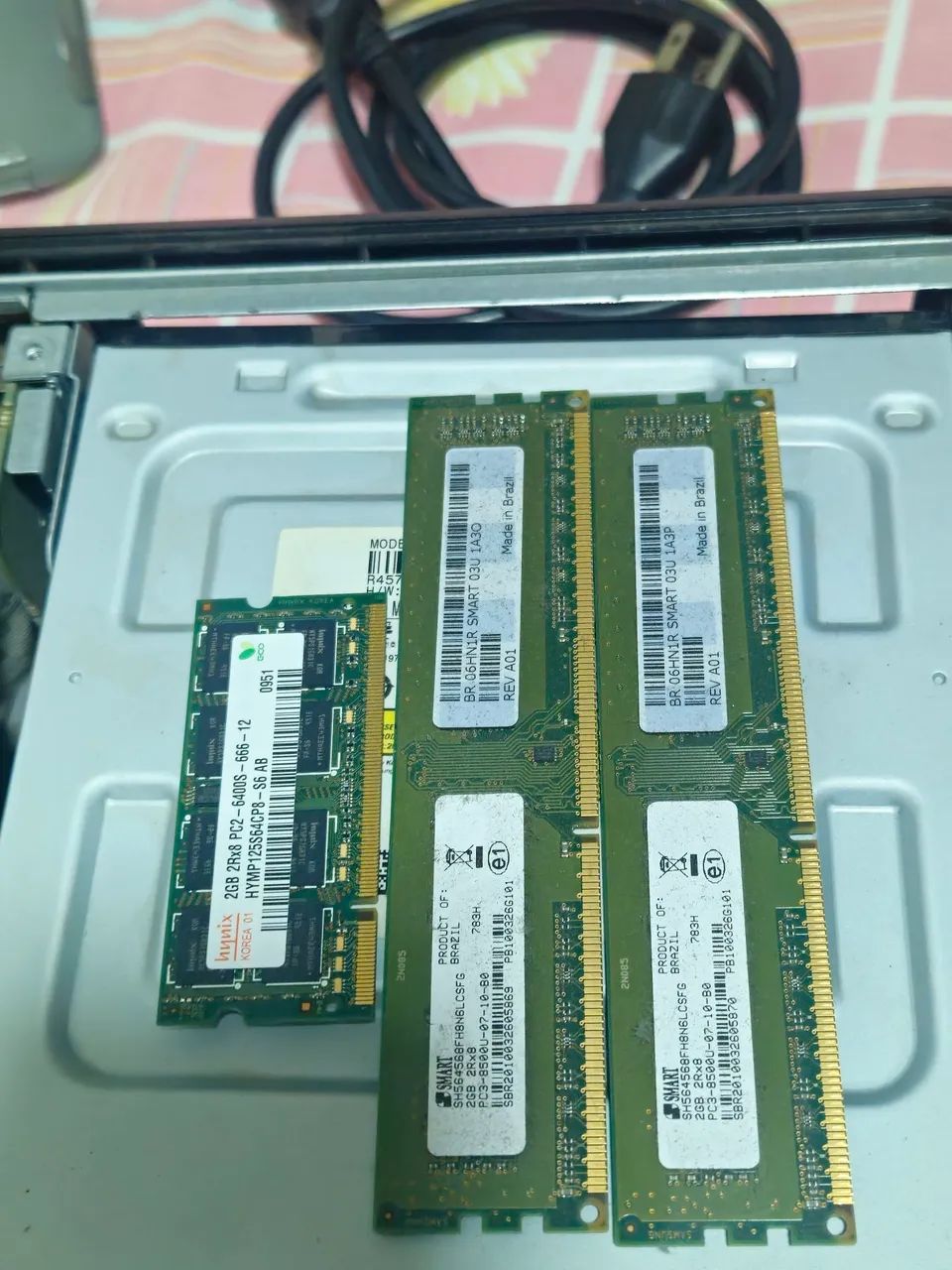 Memória RAM DDR2 2gb (Notebook e PC)