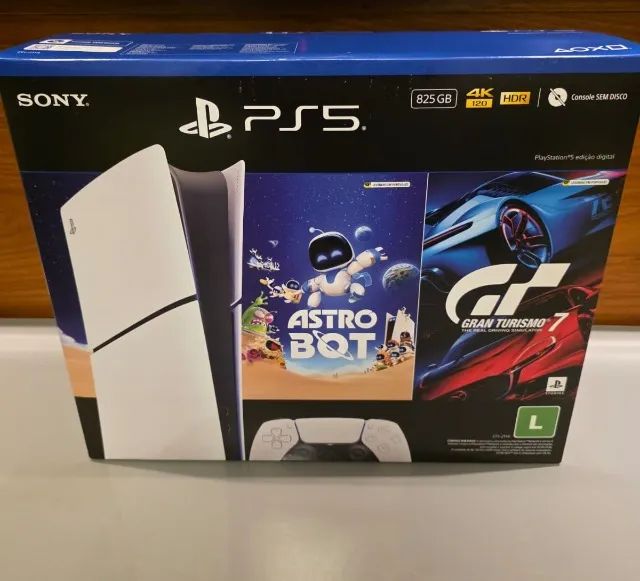 PS5 PlayStation 5 Digital Astro Bot + Gran Turismo 7 NOVO E LACRADO