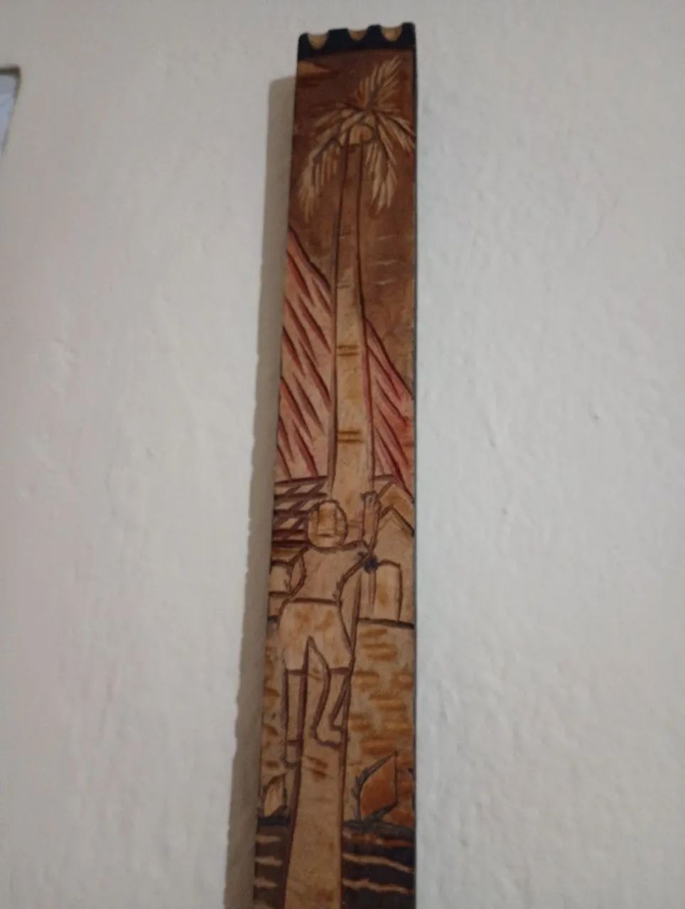 Quadro Entalhado em madeira ? maciça Arte Popular rústica paisagem ? - Foto 3