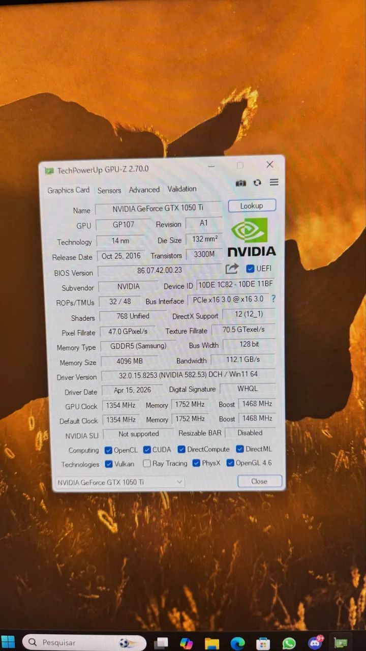 PLACA DE VÍDEO GTX1050TI - Foto 3