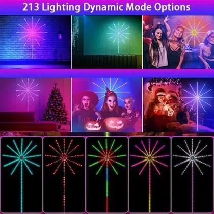 Fitas de led fogos de artificio com controle decorativo  - Foto 5