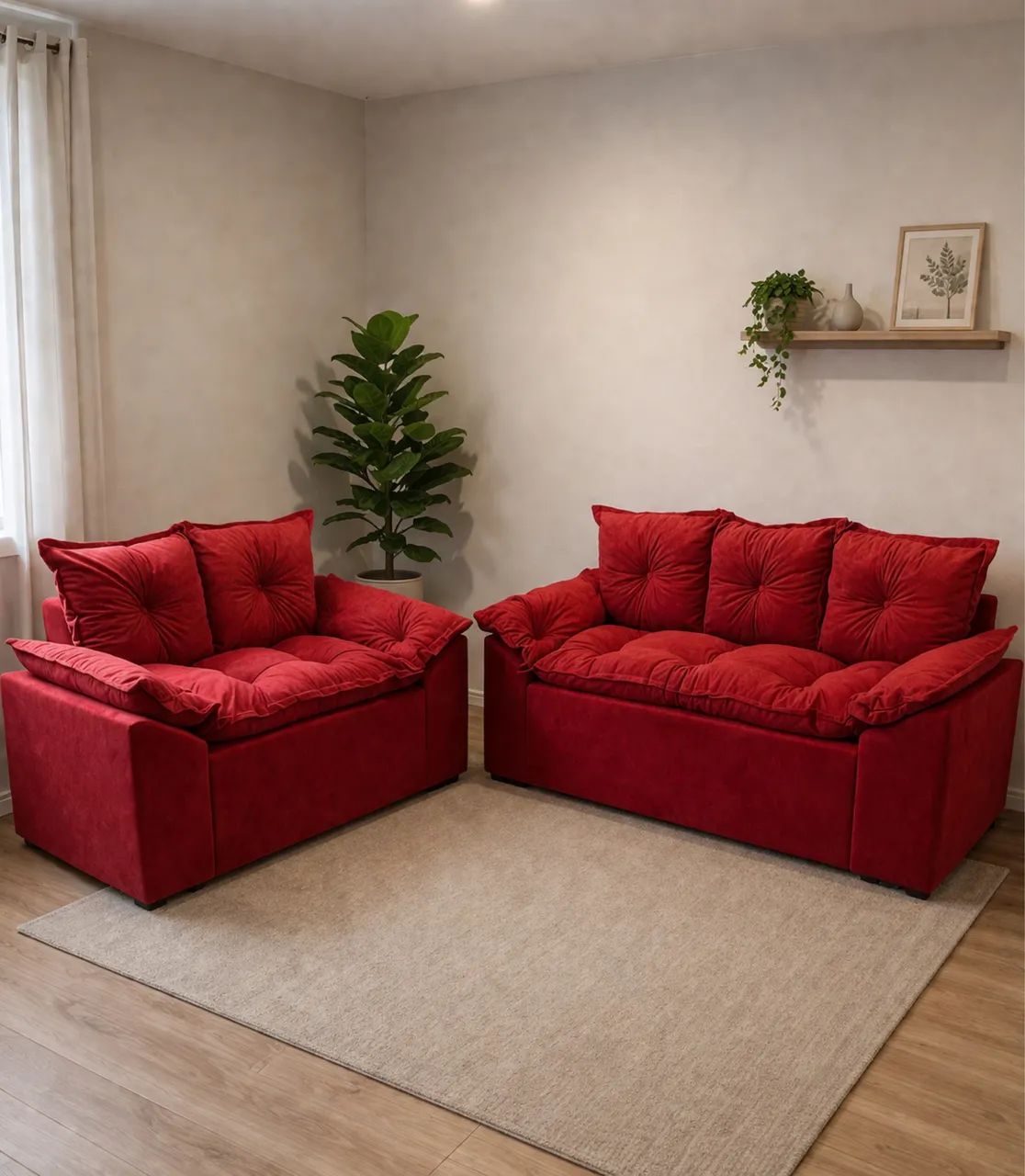 JOGO DE SOFA DE 2 E 3 LUGARES CONJUNTO 