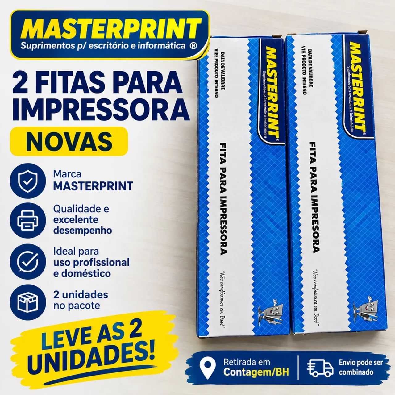2 Fitas para Impressora Masterprint - Novas - Foto 4