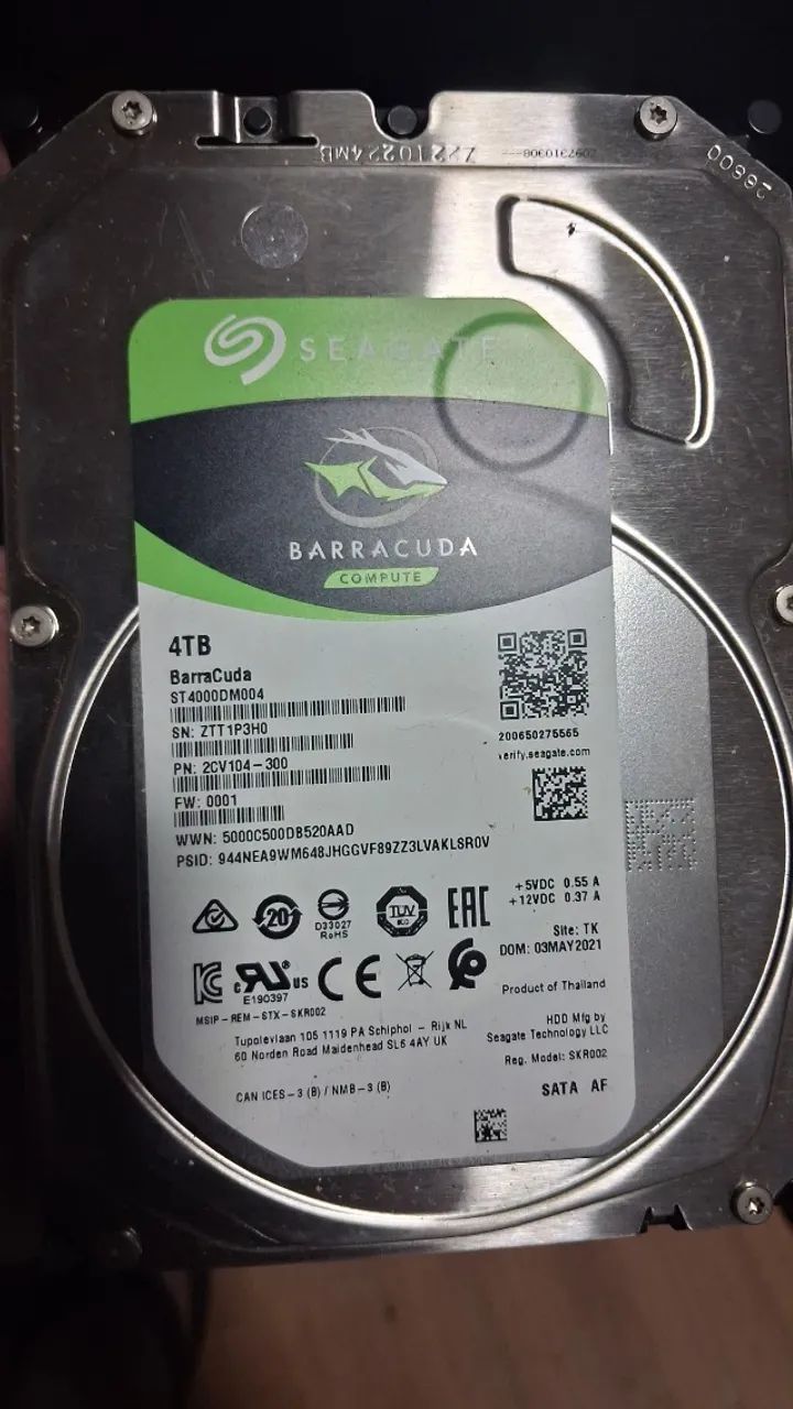 HD Seagate BarraCuda 4TB SATA 3,5" (ST4000DM004)