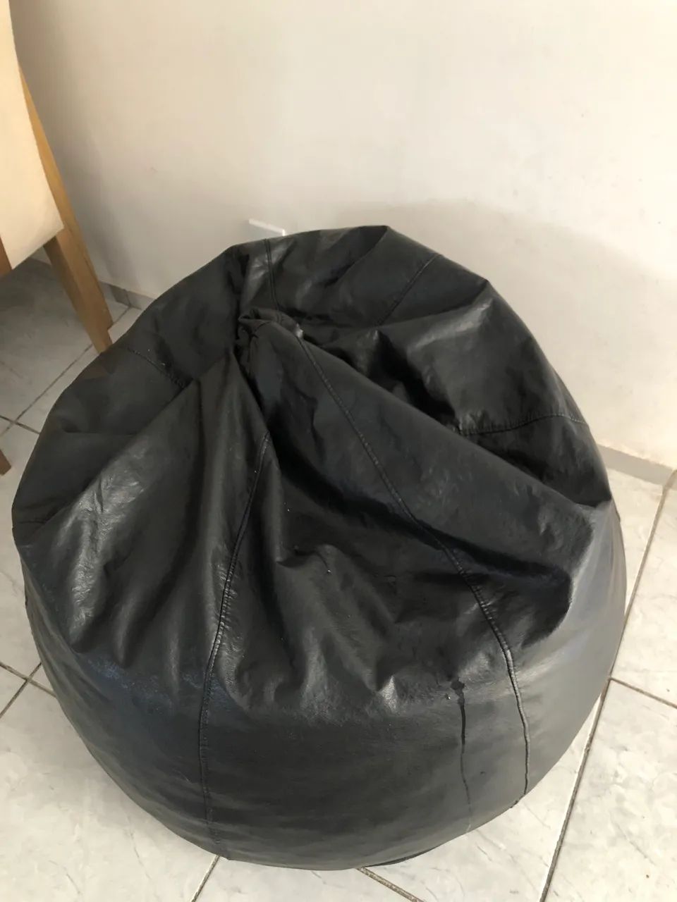 Puff gigante preto em courino  - Foto 3