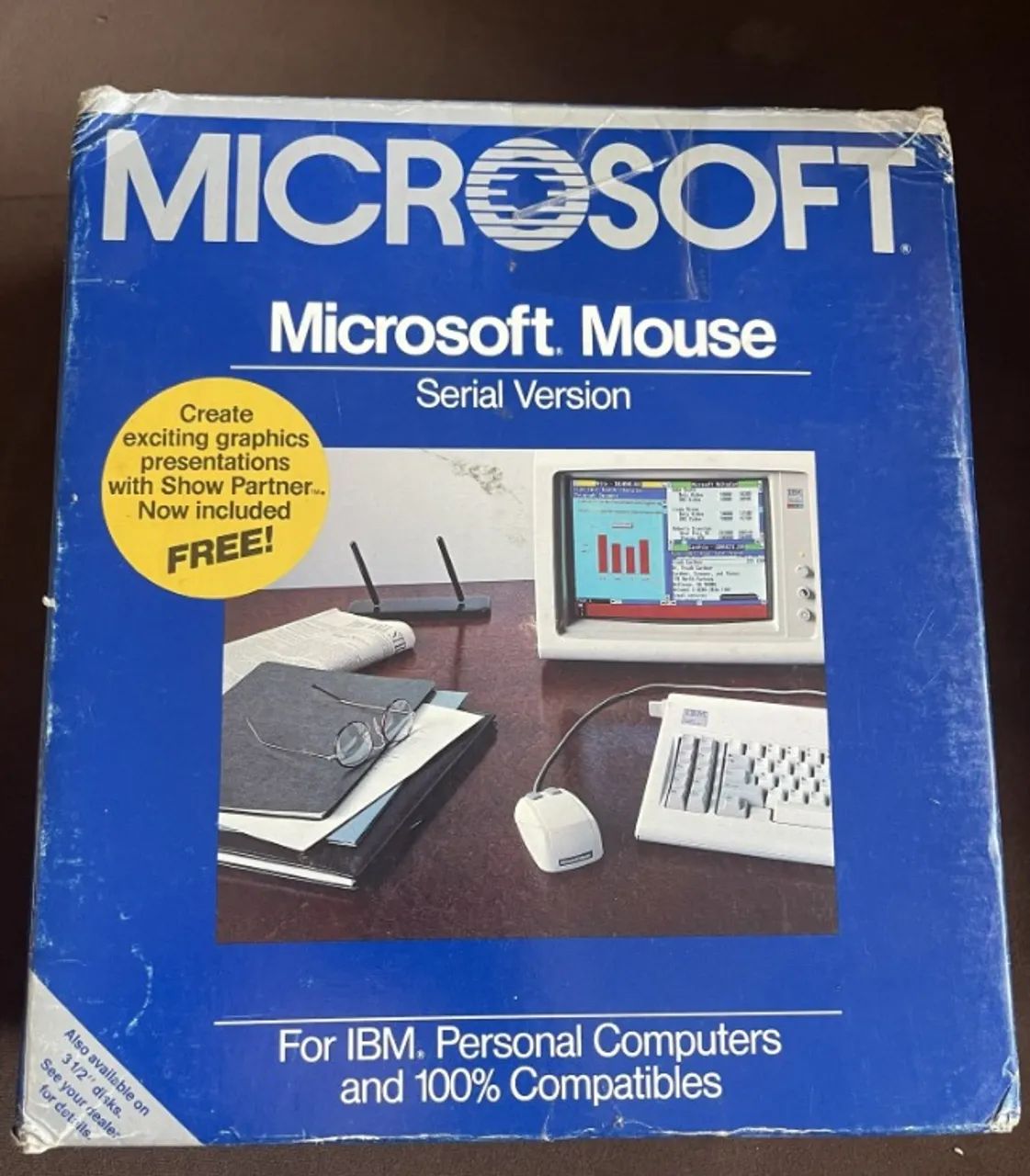 Microsoft Mouse Vintage Original 1986 Na Caixa !