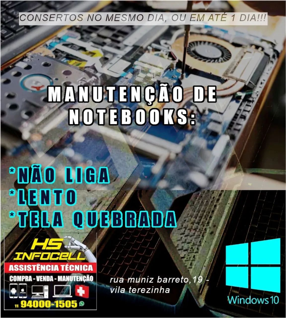 Venda e manutenção de computadores e notebooks 