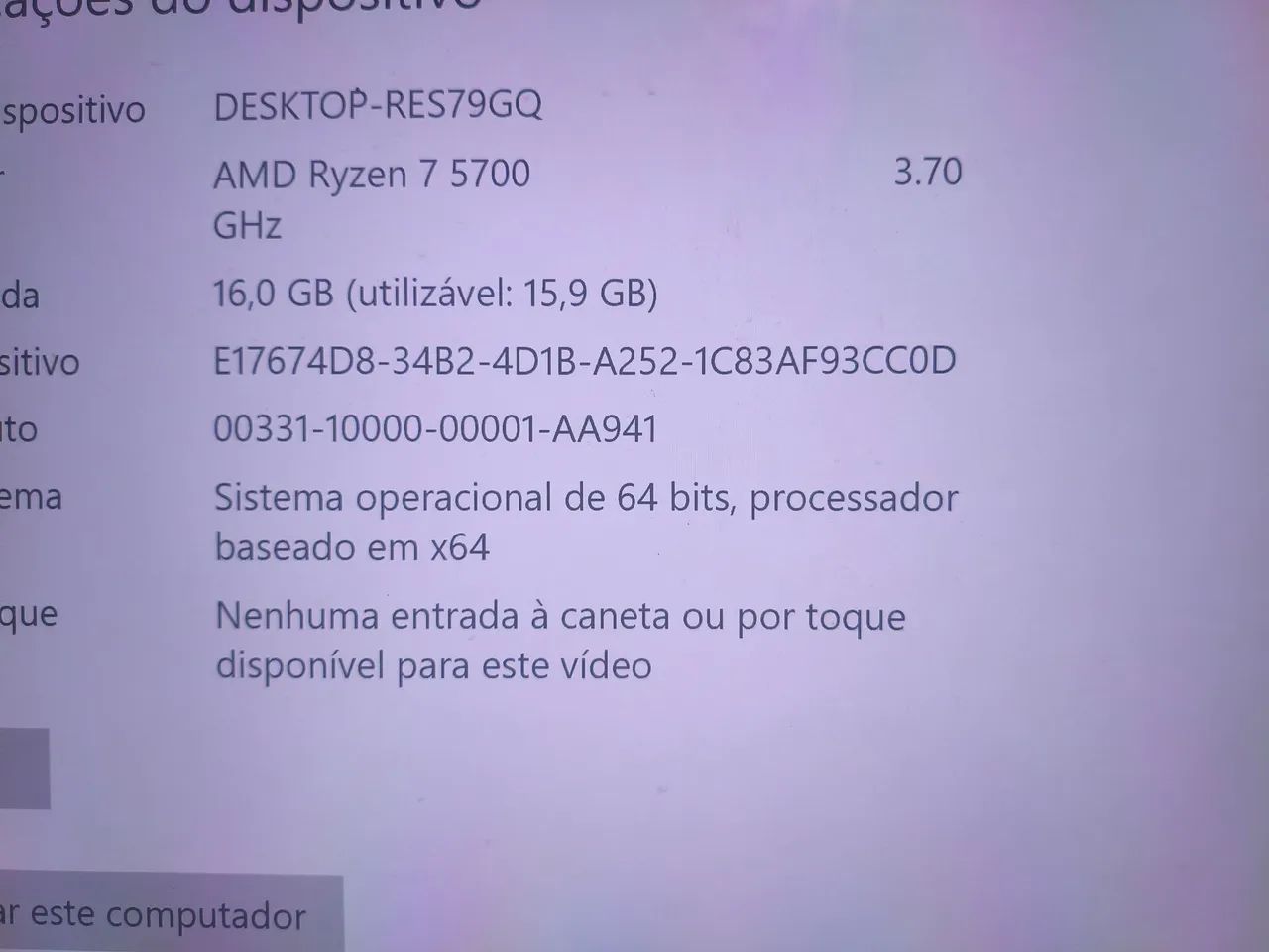 Pc Gamer Ryzen 7 5700 com RTX 3060 estudo tr - Foto 4