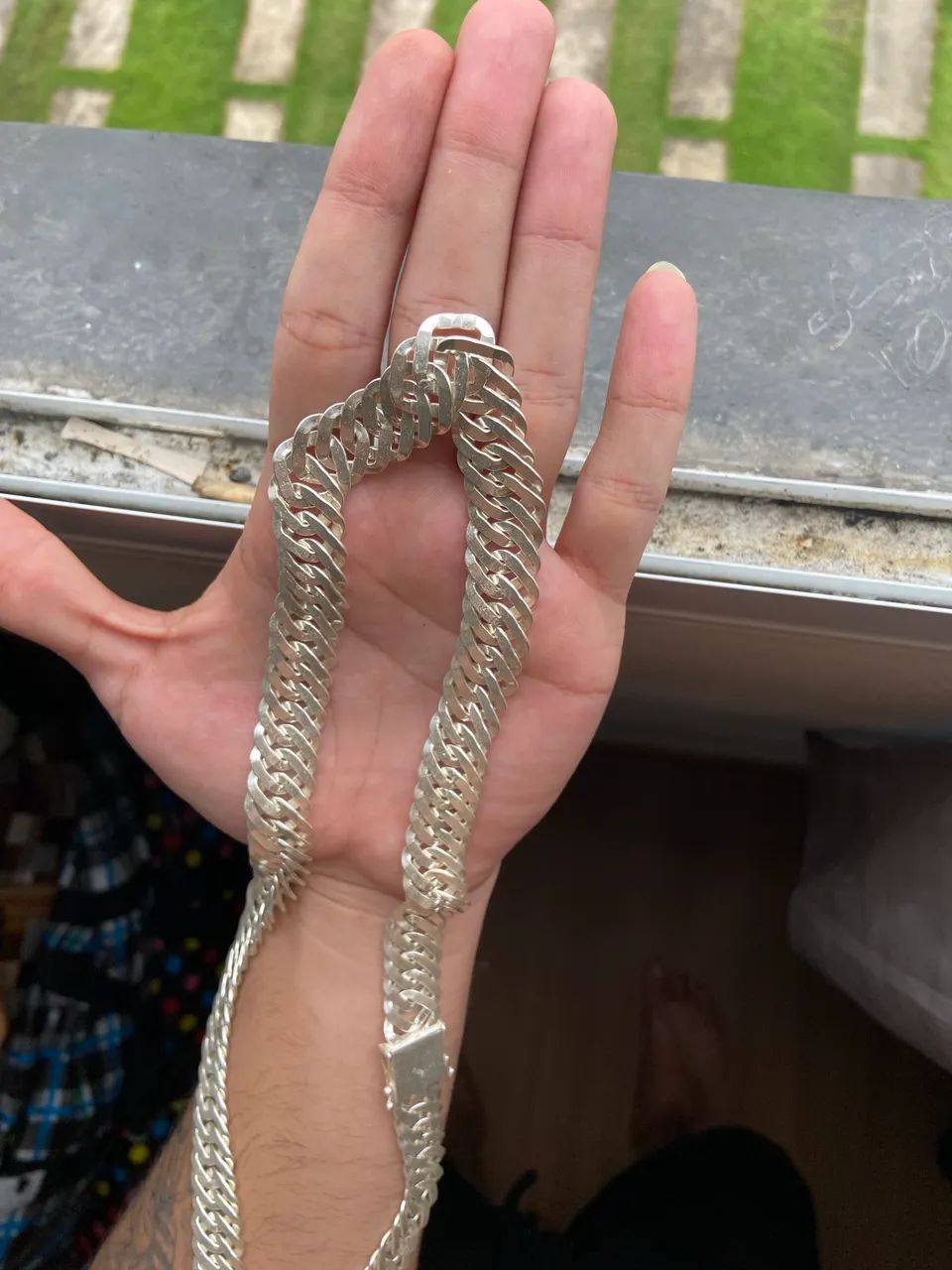 VENDO CORRENTE PRATA ELO DUPLO 925!! - Foto 4