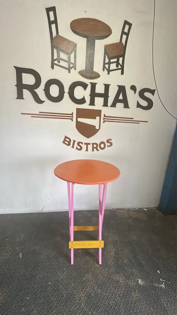 Mesas Bistro colorida tema tardezinha 