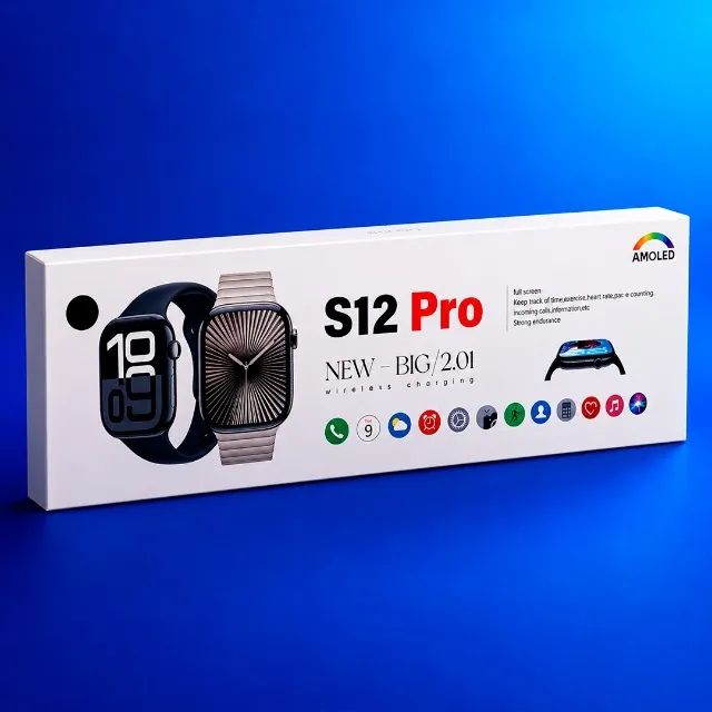 SMARTWATCH S12 PRO PRETO - Foto 5