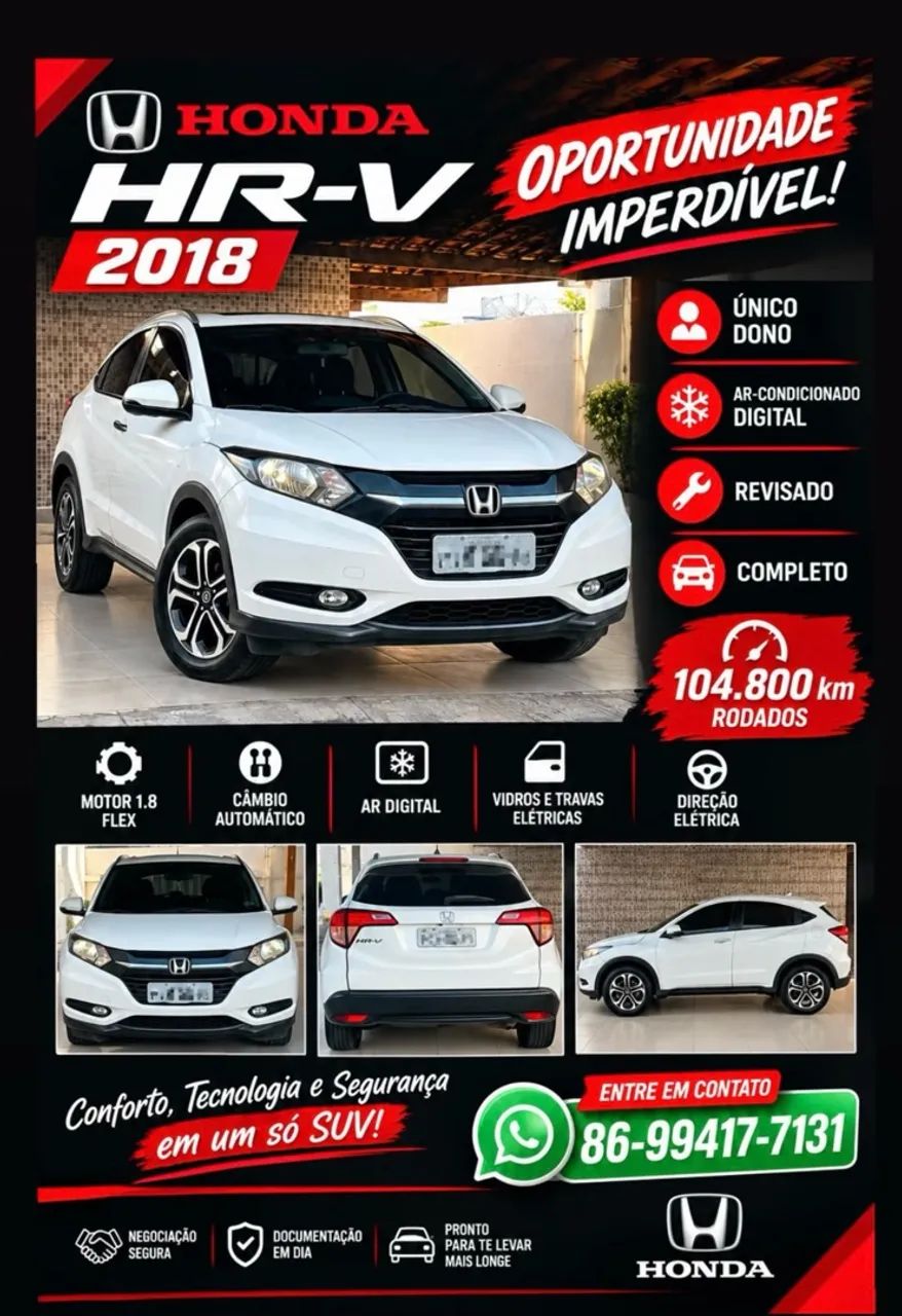 Honda Hr-V EX 1.8 FLEXONE 16V 5P AUT. 2018