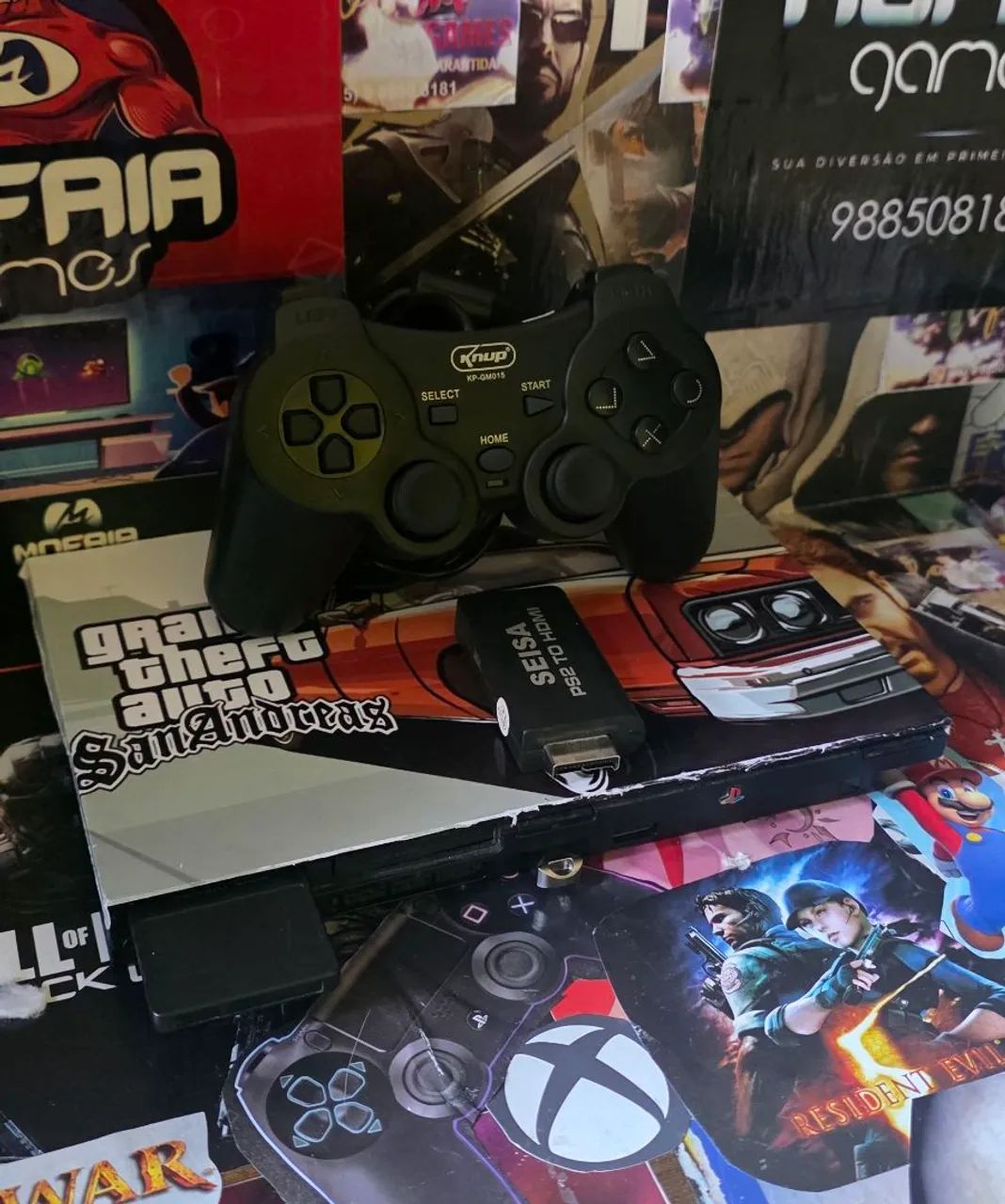 Ps2 dois controles com garantia 