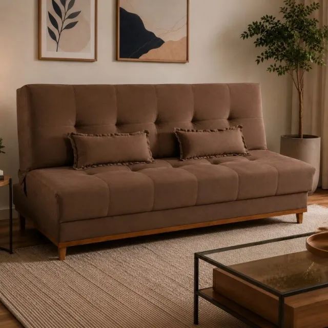 Sofá Cama Catânia 1,90 m  Novo - Pronta Entrega
