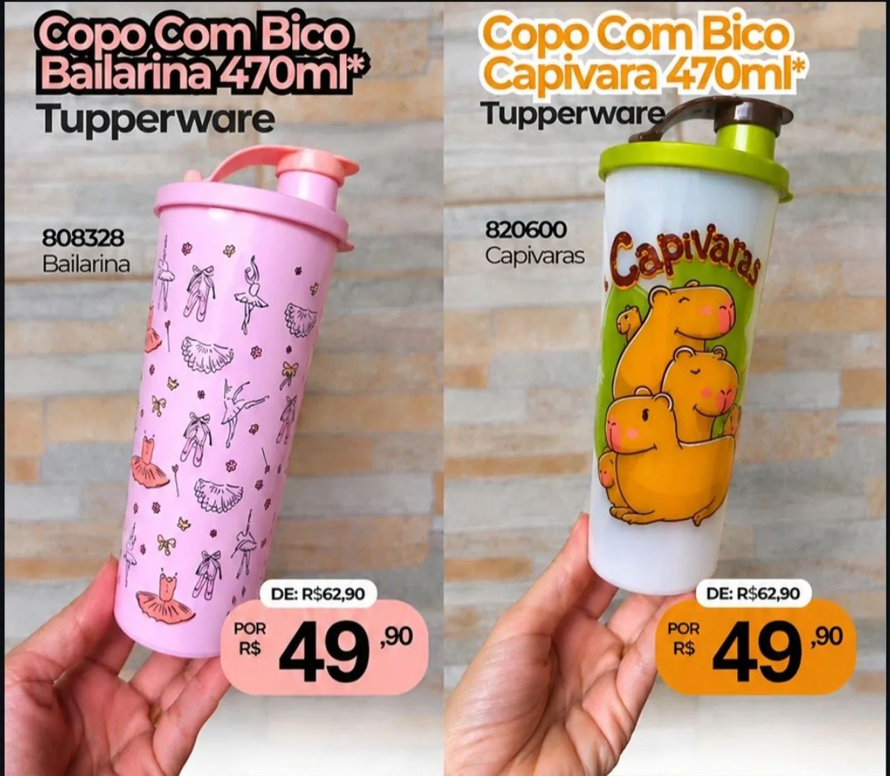Copos infantis Tupperware 