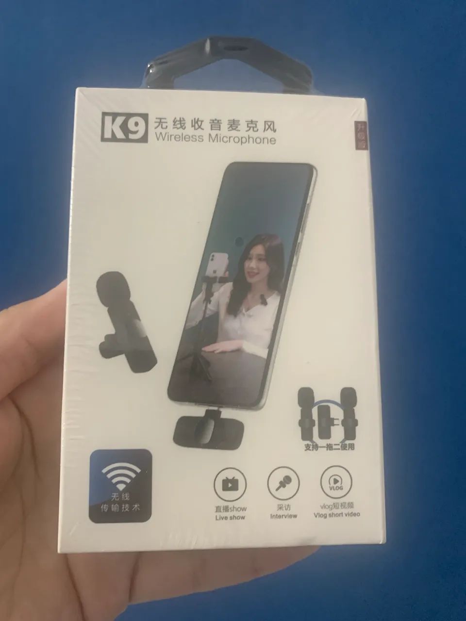 Microfone de lapela sem fio