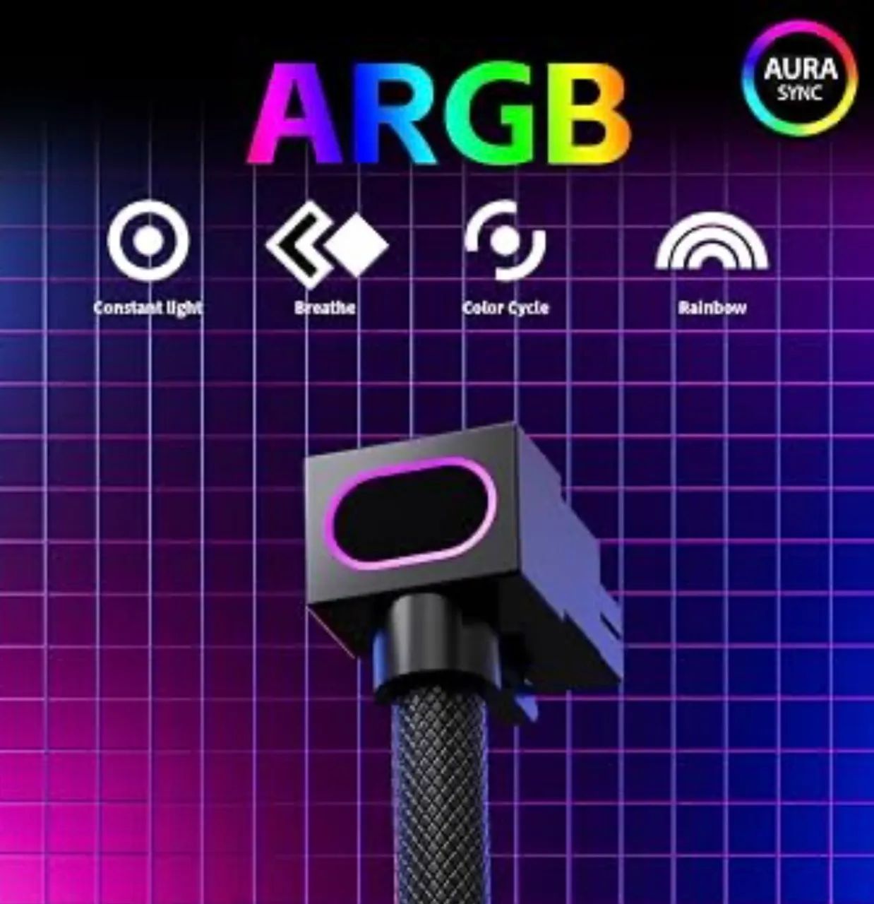 Cabo ARGB Aigo para Placa de Vídeo - Iluminação ARGB - Foto 3