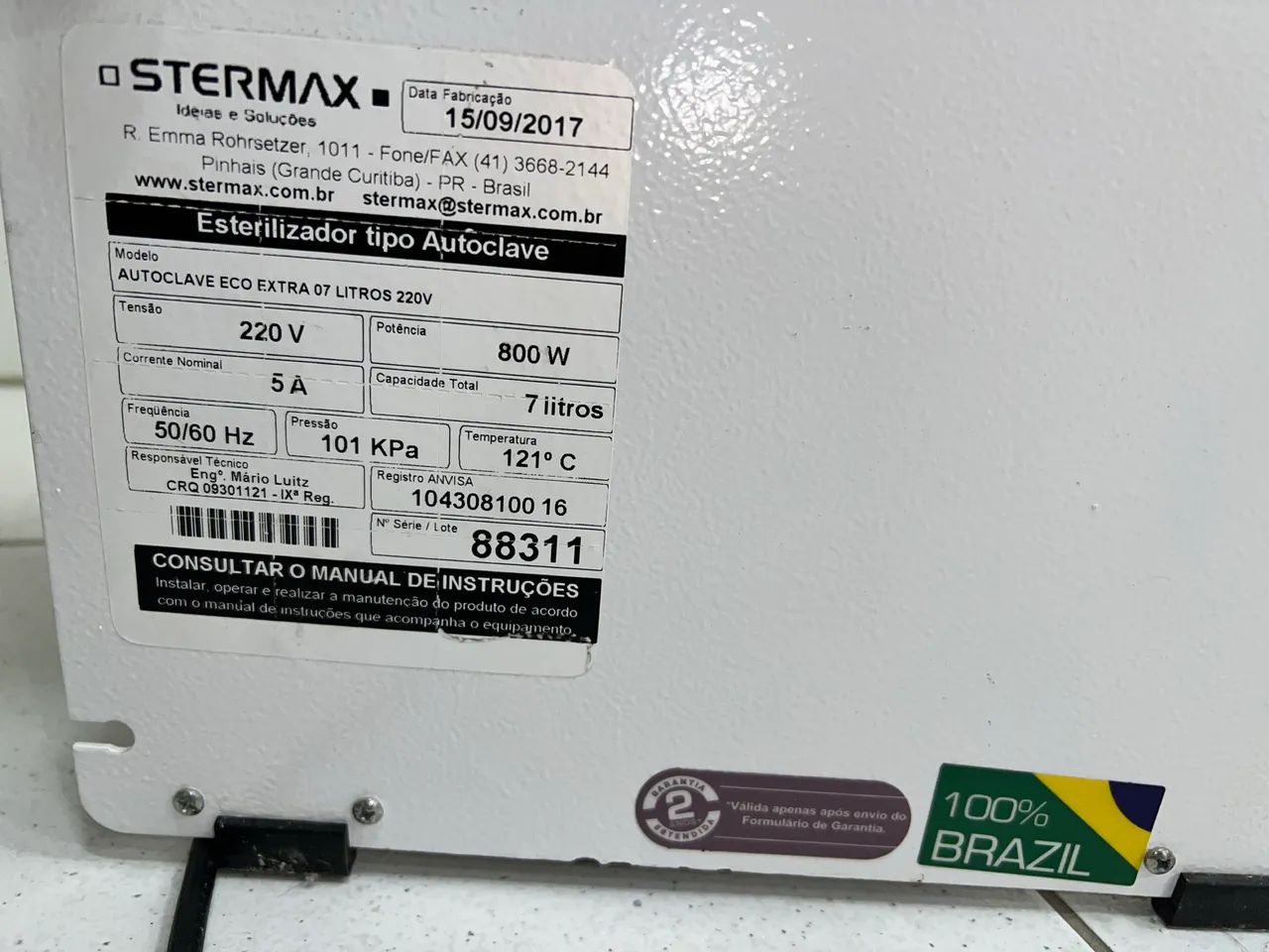 Autoclave Stermax Eco Extra 7 Litros 220V - Funcionando | Completa - Foto 2