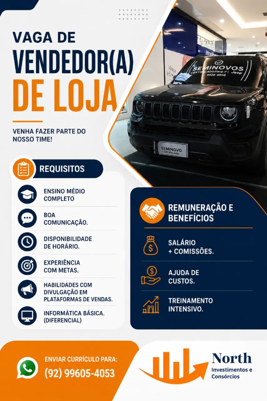 Vaga de Vendedor (a)
