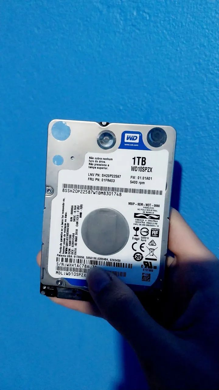 HD 1TB NOTEBOOK FUNCIONANDO 