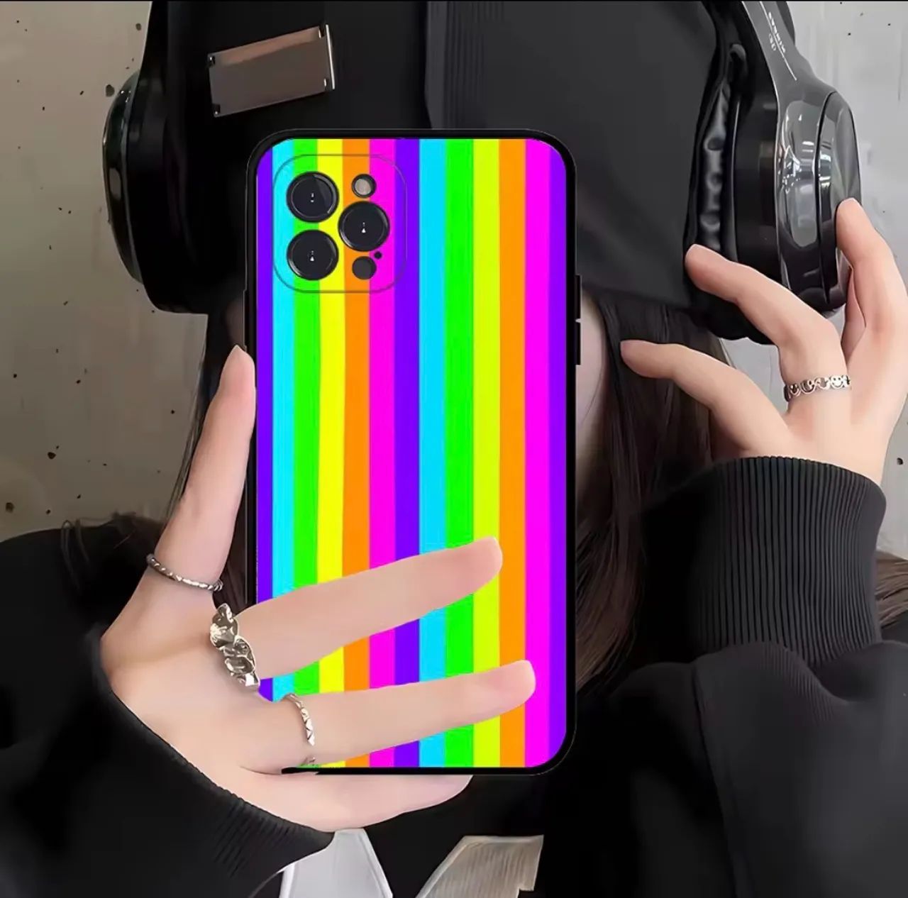 CAPINHA CASE ARCO-ÍRIS IPHONE 11 PRO IPHONE 12 PRO MAX 11 XR - Foto 4