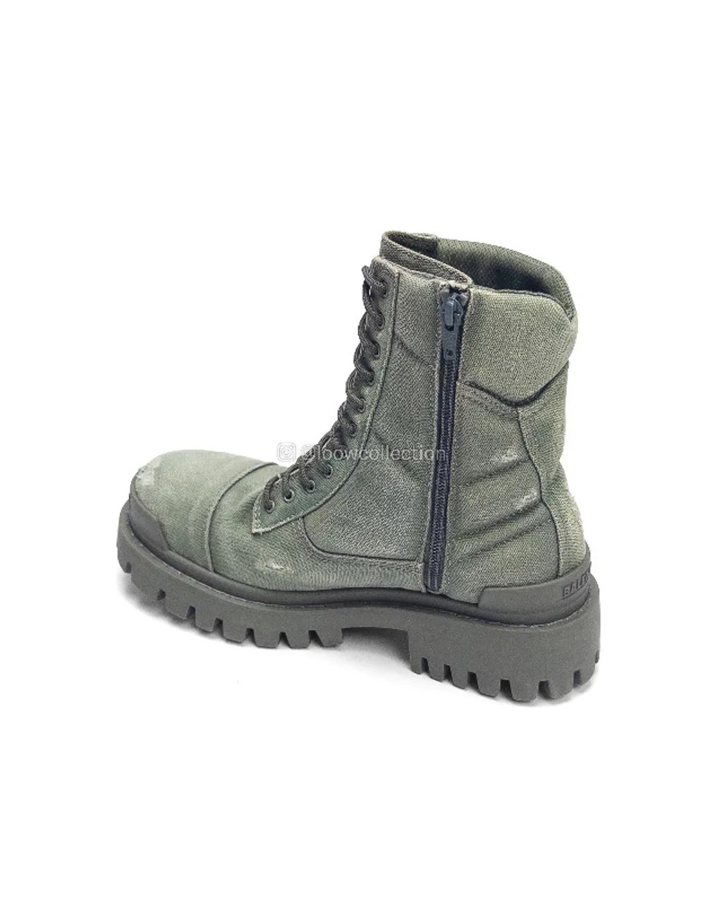bota combat balenciaga strike canvas em verde  - Foto 2