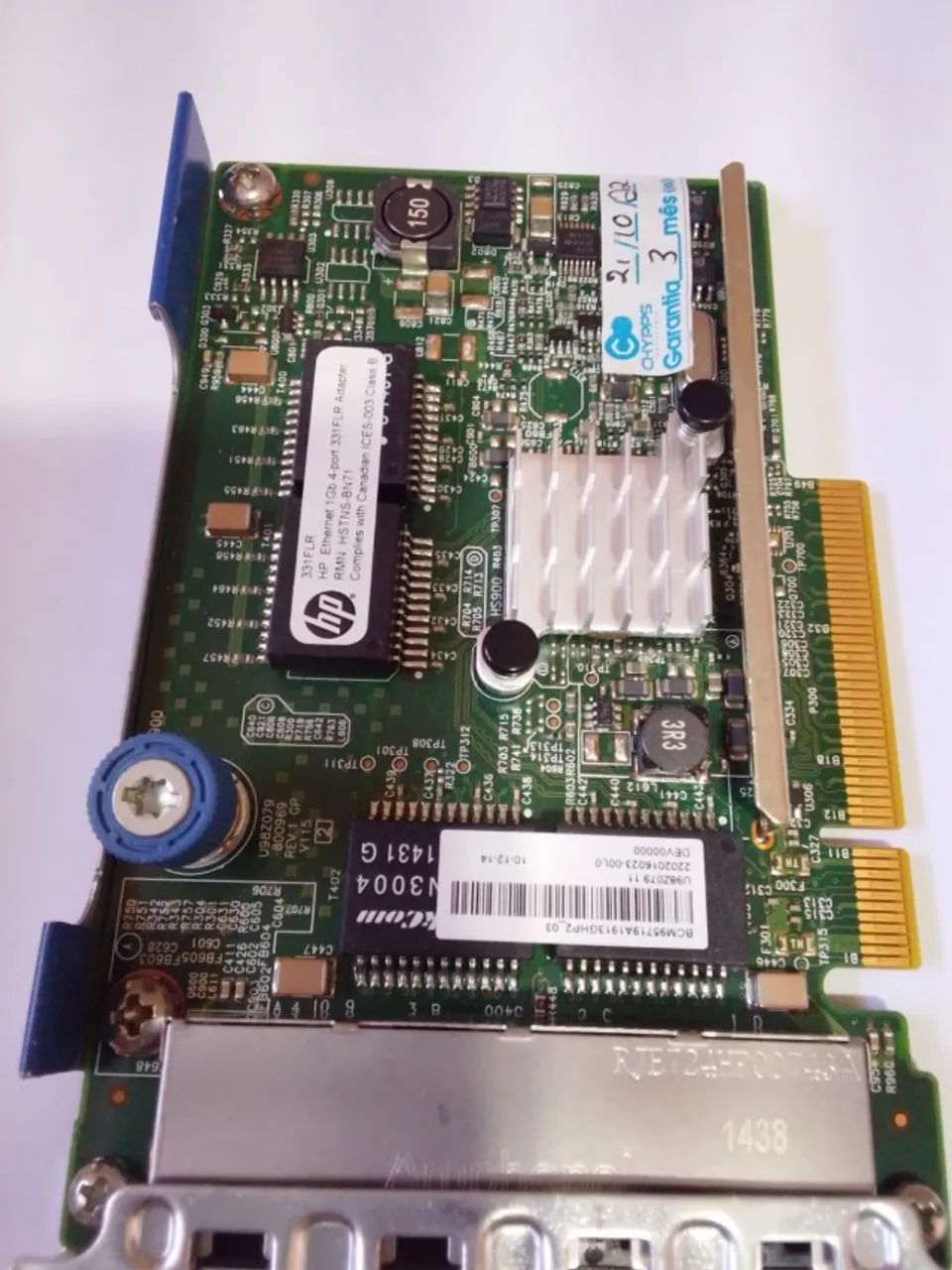 Excelente Placa de Rede HP 4 Portas Gigabit PCIe - Foto 2