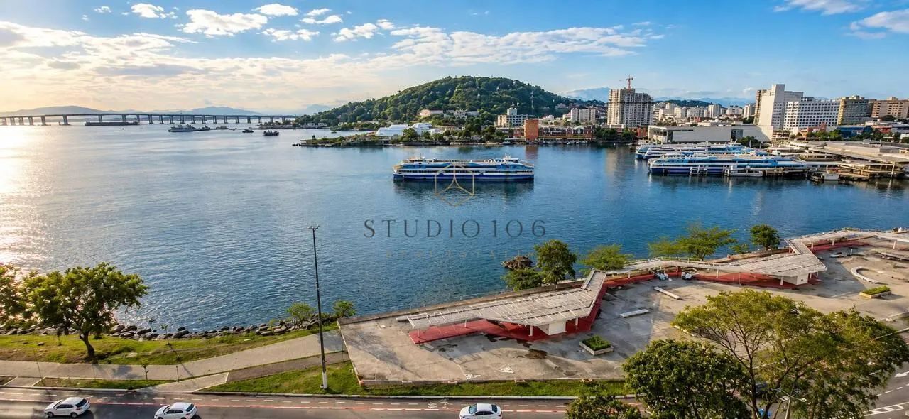 Sala comercial mobiliada de 20 m² com vista para a Baía de Guanabara no Centro de Niterói