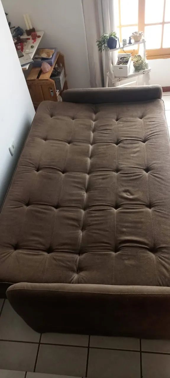 Sofá Cama retrátil com cama auxiliar, 3 lugares, pouco uso - Foto 2