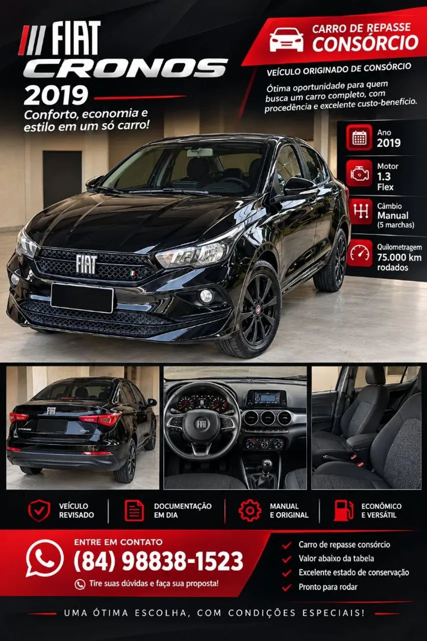 Fiat Cronos Drive 1.3 8V Flex 2019