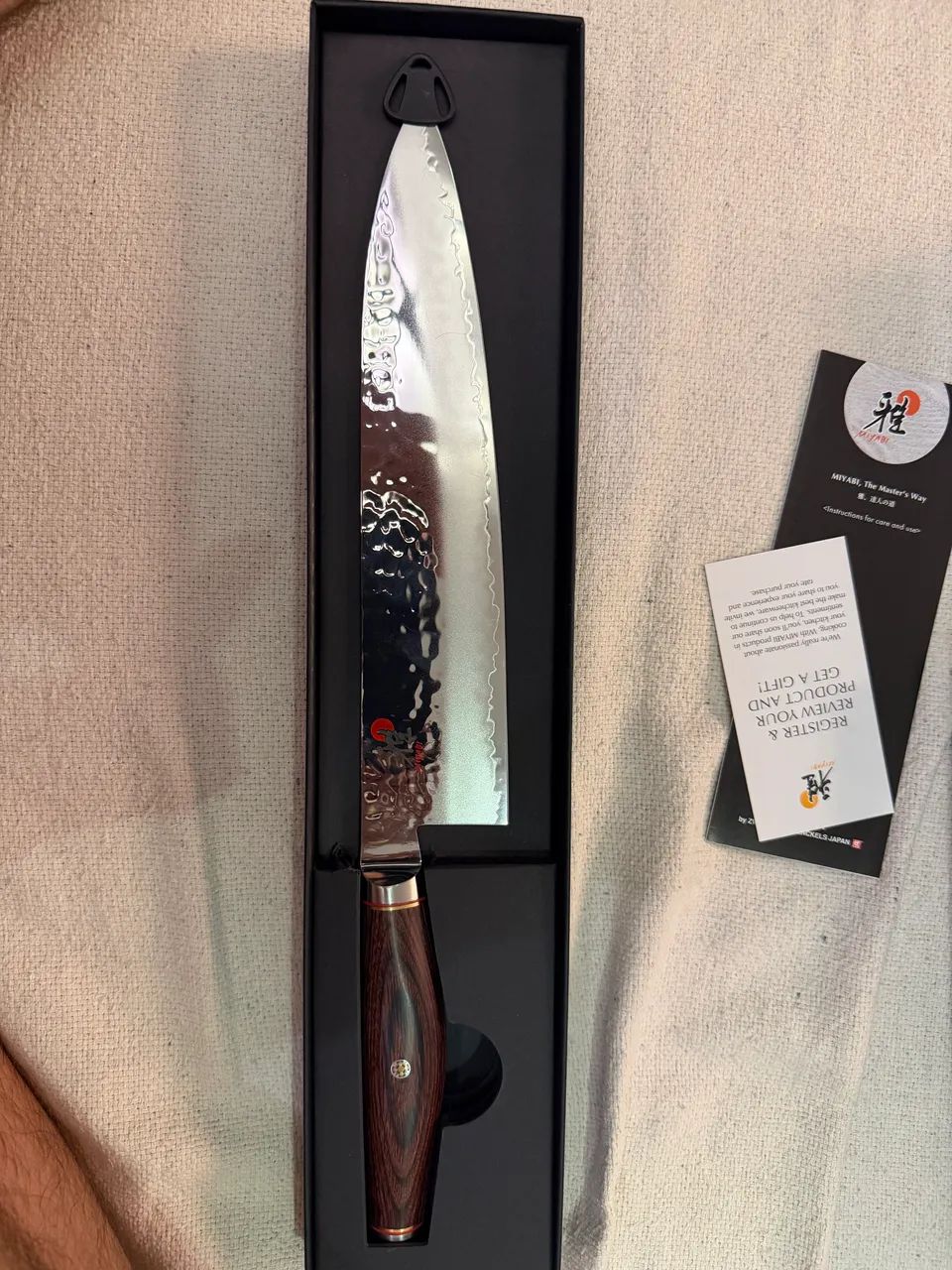 Faca chef myabi 6000mct 9 polegadas nova sem uso