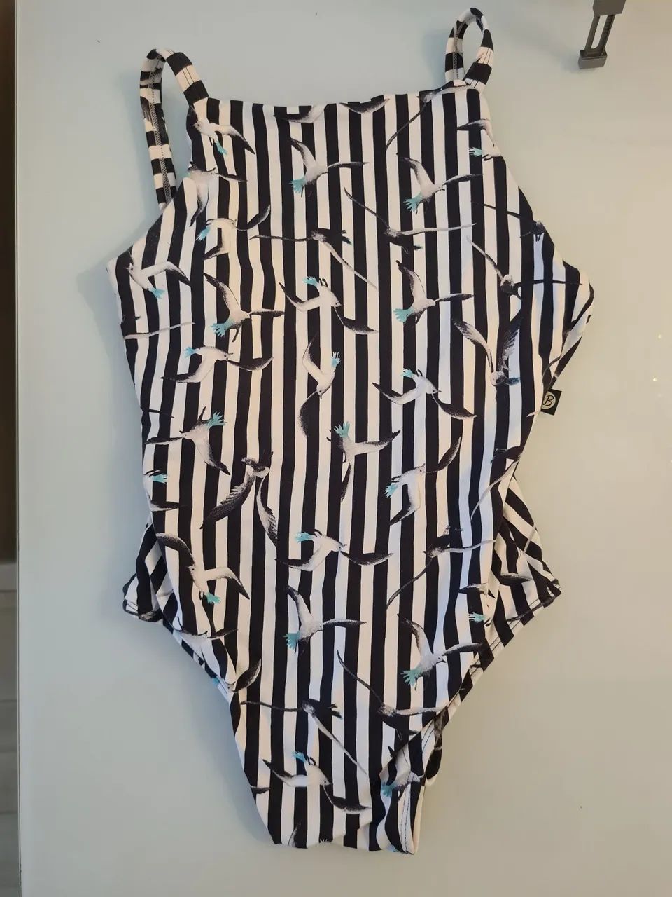 Body/maio listrado com estampa de gaivotas - AB