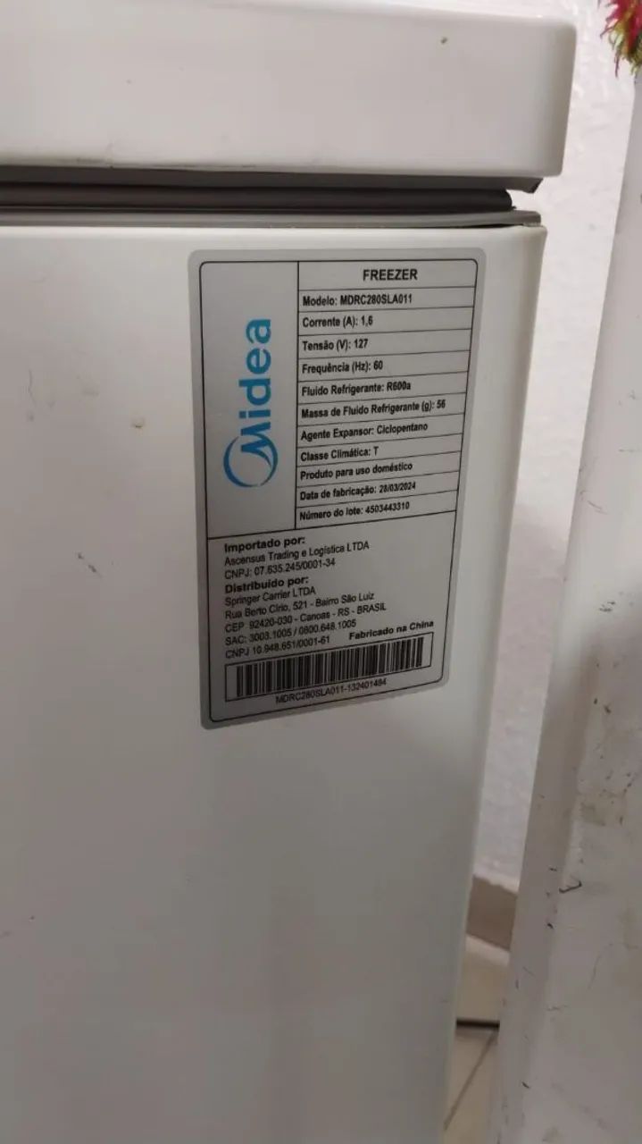 Freezer Horizontal Midea 200L 127v - Foto 5