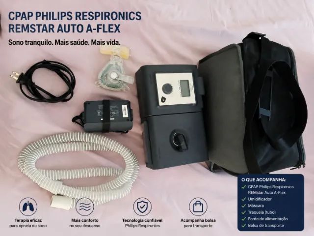 CPAP Philips Respironics REMstar Auto A-Flex Completo - Foto 4