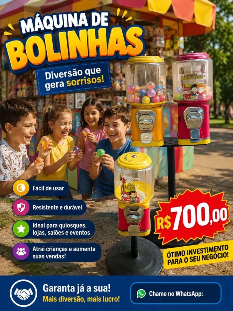 Máquina de bolinhas 3 em 1