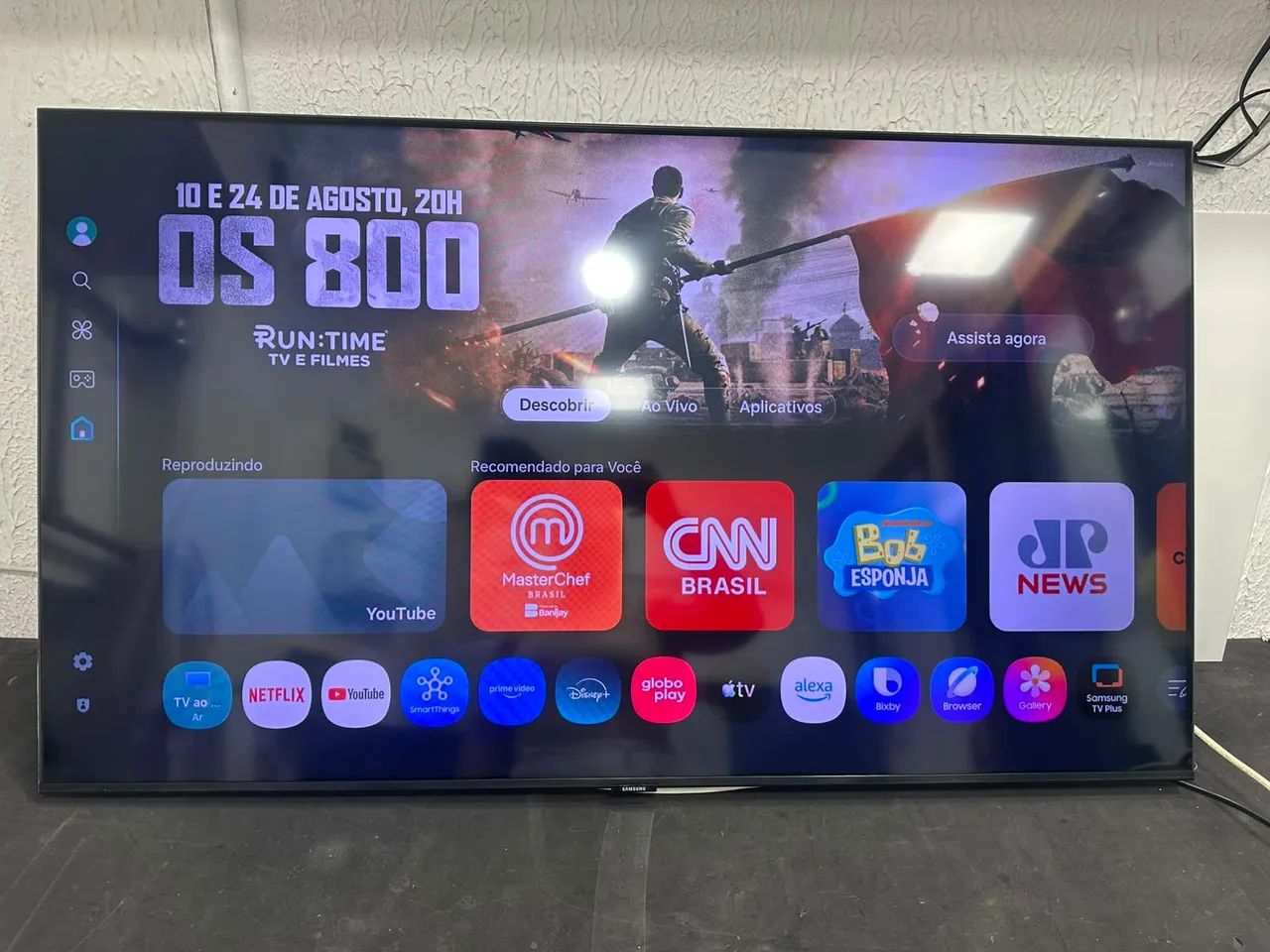 Tv Samsung smart 4k 50 polegadas cristal semi nova 