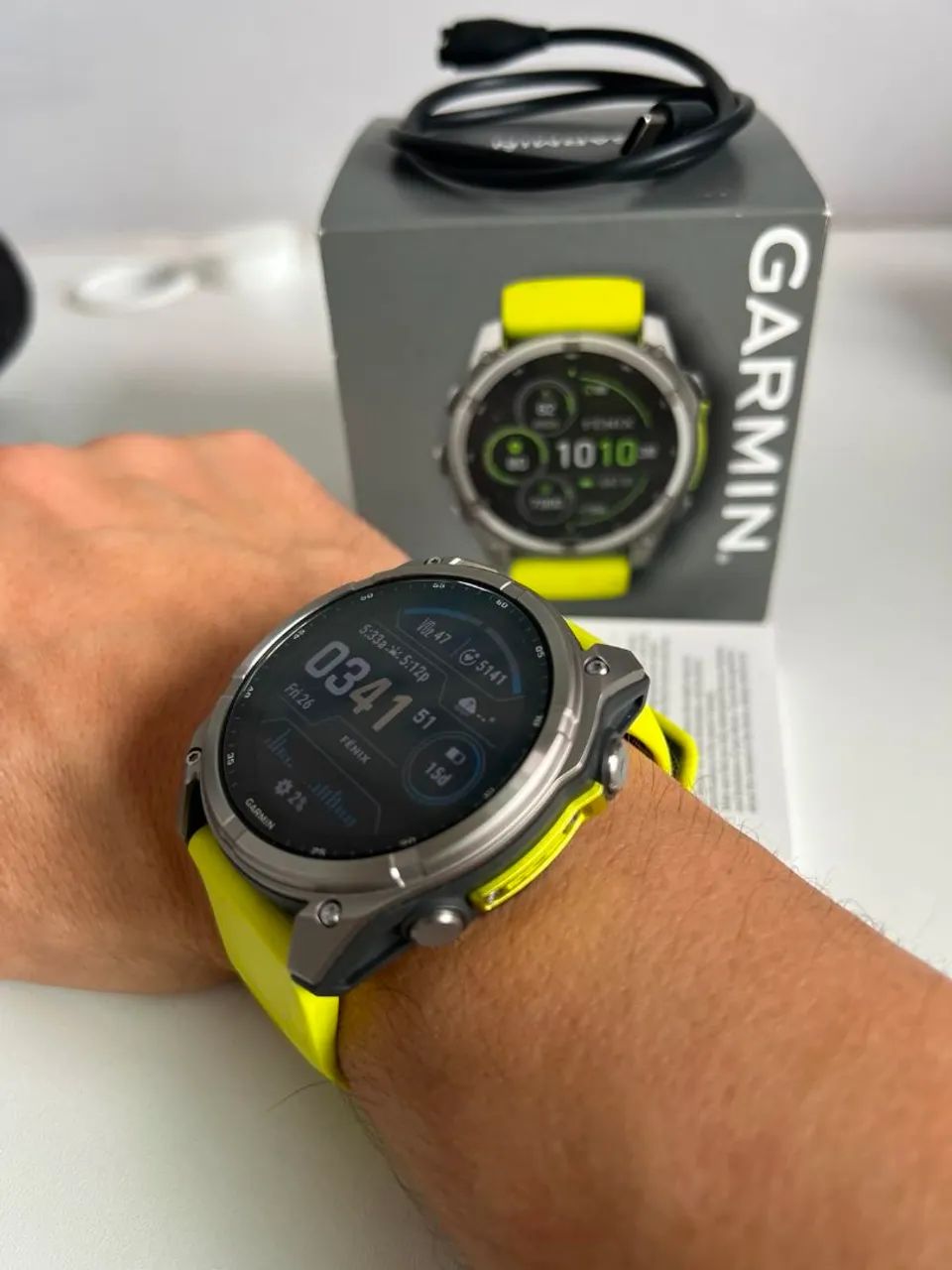 Relógio Garmin Fenix 8 51mm Solar Safira- c/ Nota Fiscal - Usado